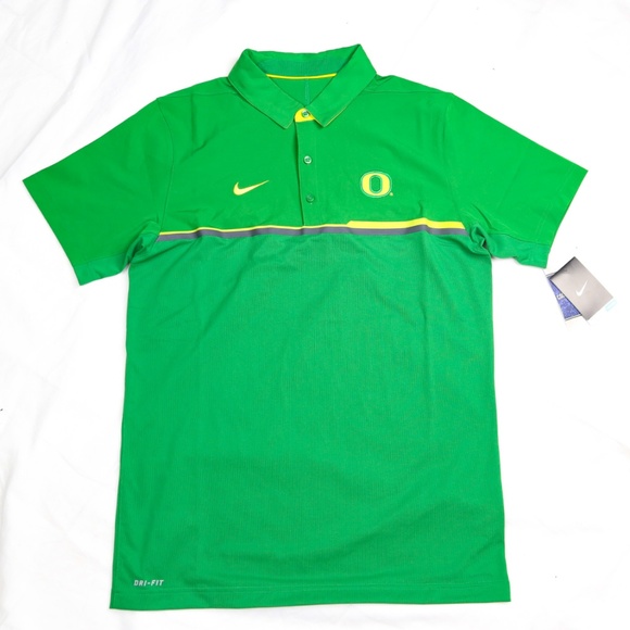 Nike Oregon Ducks Elite Polo Coach Shirt Green Dri - Picture 2 of 7